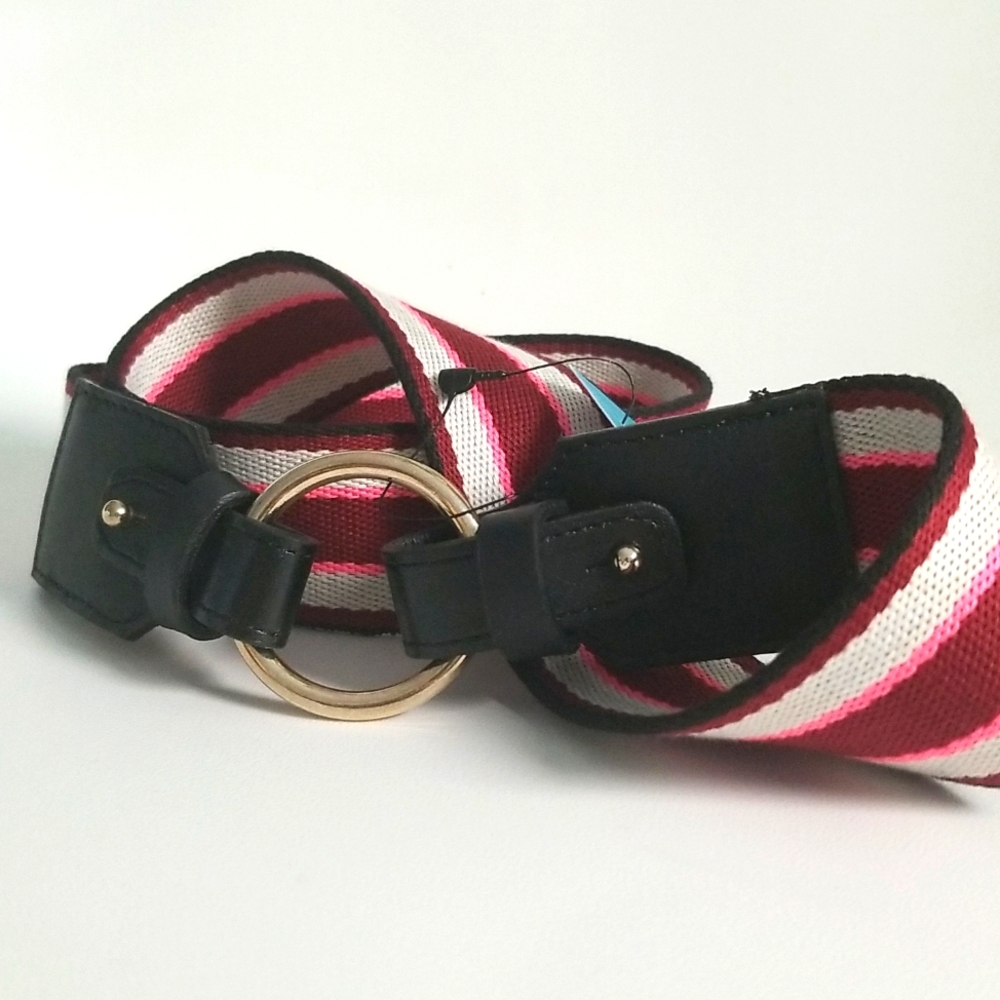 NWT Martina Mori Leather and Woven Waist Belt